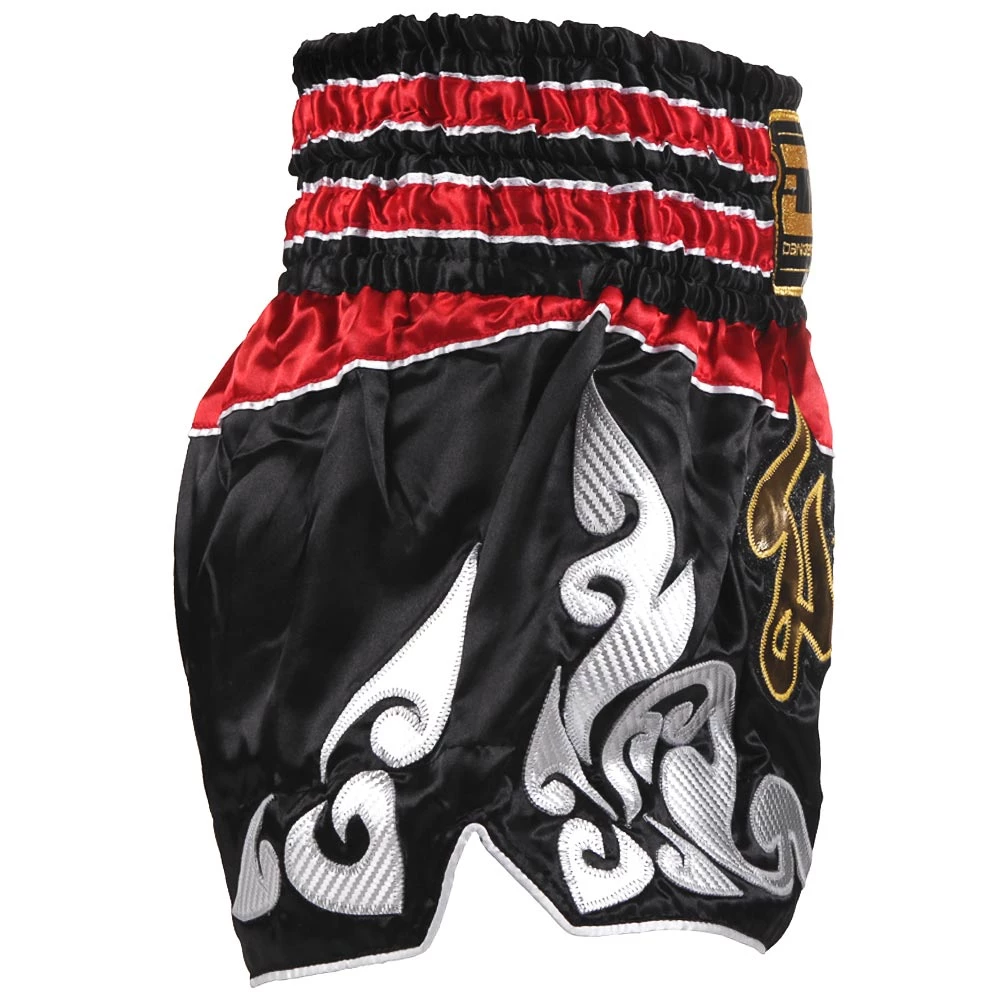 Danger Equipment D.E Fit Special Muay Thai Shorts - Black Red 4 Danger Equipment D.E Fit Special Muay Thai Shorts - Black Red