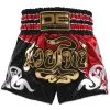 Danger Equipment D.E Fit Special Muay Thai Shorts - Black Red 1 Danger Equipment D.E Fit Special Muay Thai Shorts - Black Red
