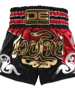 Danger Equipment D.E Fit Special Muay Thai Shorts - Black Red