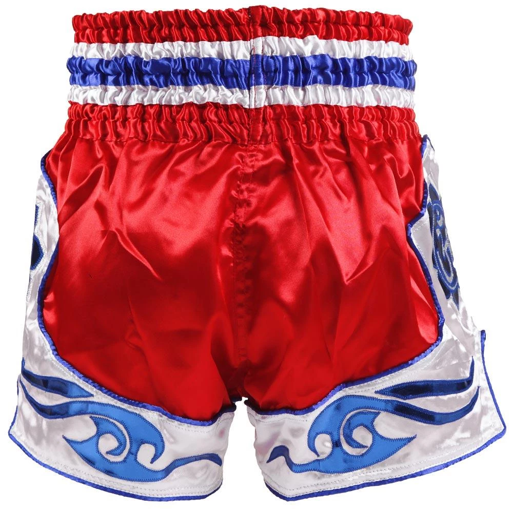 Danger Equipment D.E Fit Special Muay Thai Shorts - Red/White/Blue 4 Danger Equipment D.E Fit Special Muay Thai Shorts - Red/White/Blue