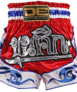 Danger Equipment D.E Fit Special Muay Thai Shorts - Red/White/Blue
