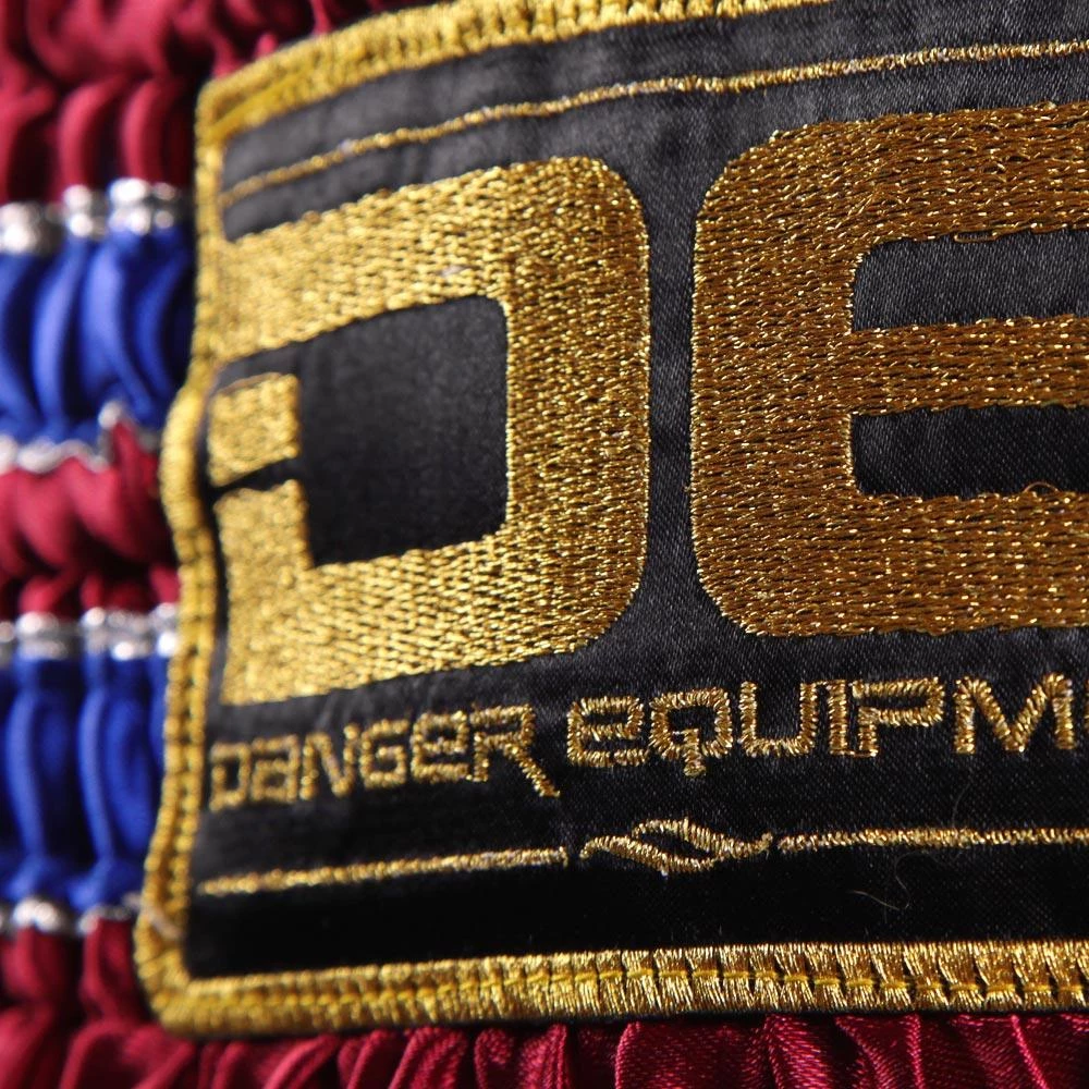 Danger Equipment D.E Fit Special Muay Thai Shorts - Maroon/Gold 4 Danger Equipment D.E Fit Special Muay Thai Shorts - Maroon/Gold