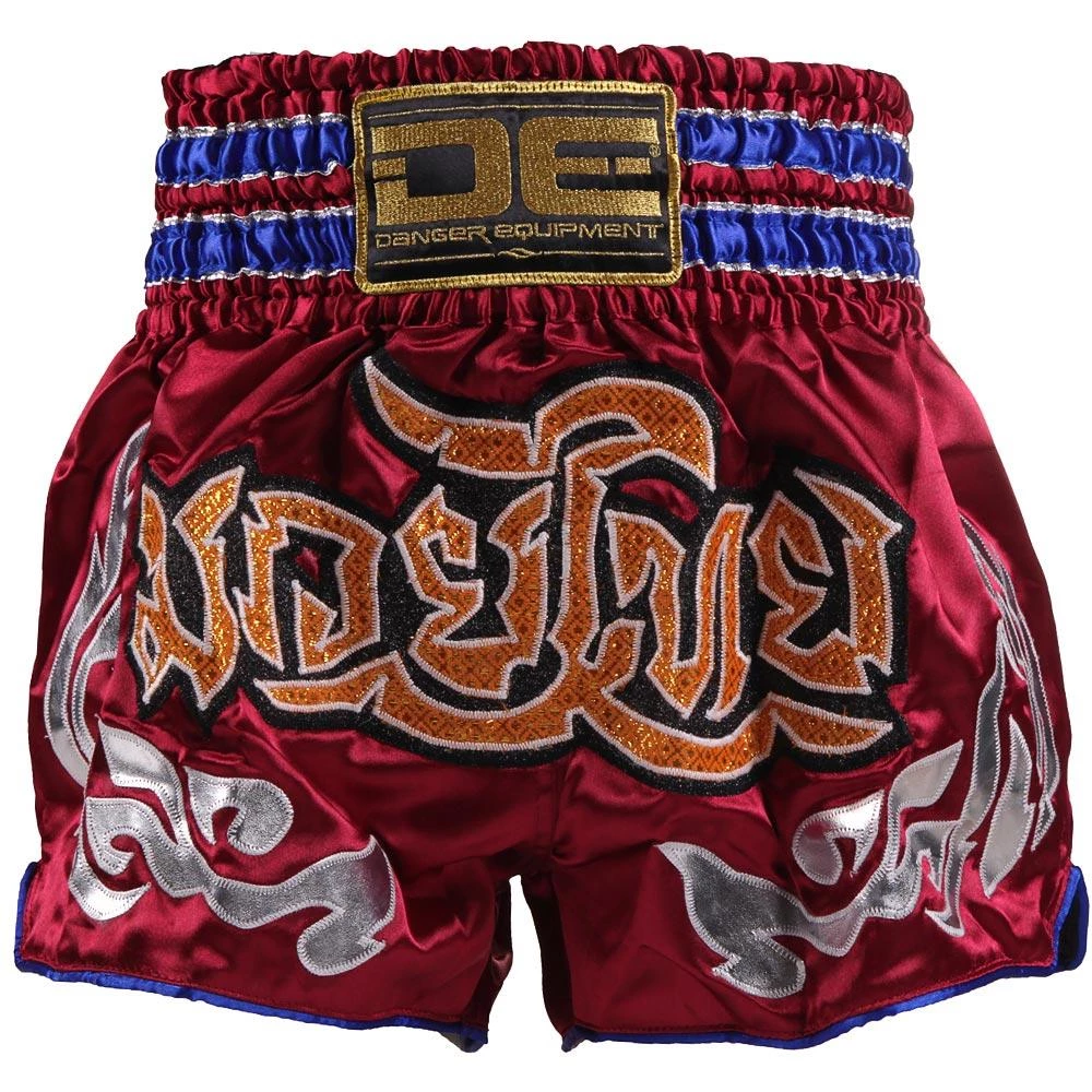 Danger Equipment D.E Fit Special Muay Thai Shorts - Maroon/Gold 3 Danger Equipment D.E Fit Special Muay Thai Shorts - Maroon/Gold