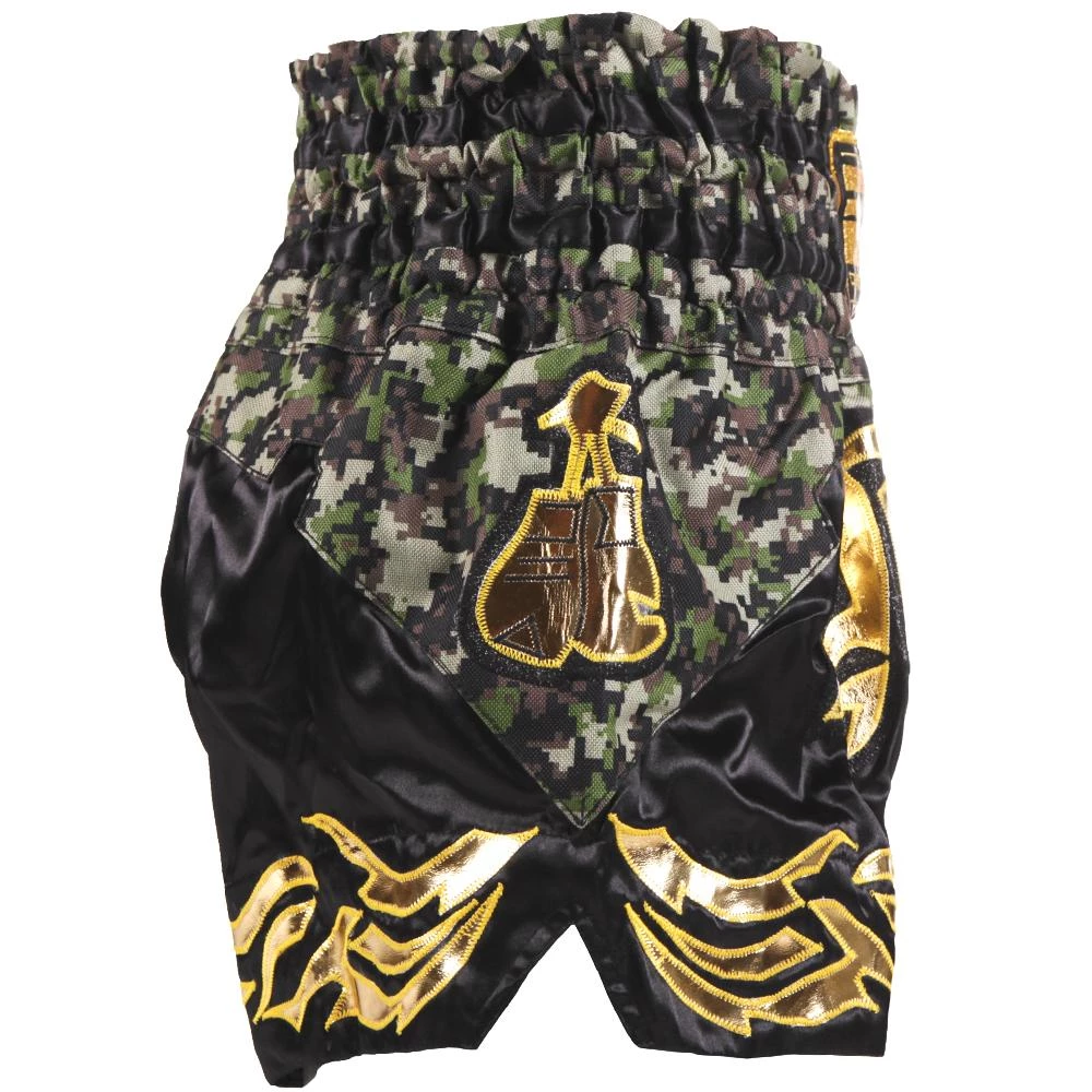 Danger Equipment D.E Fit Special Muay Thai Shorts - Camo/Gold 4 Danger Equipment D.E Fit Special Muay Thai Shorts - Camo/Gold