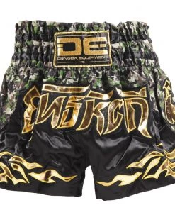 Danger Equipment D.E Fit Special Muay Thai Shorts - Camo/Gold