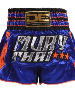 Danger Equipment D.E Fit Special Muay Thai Shorts - Blue/Silver