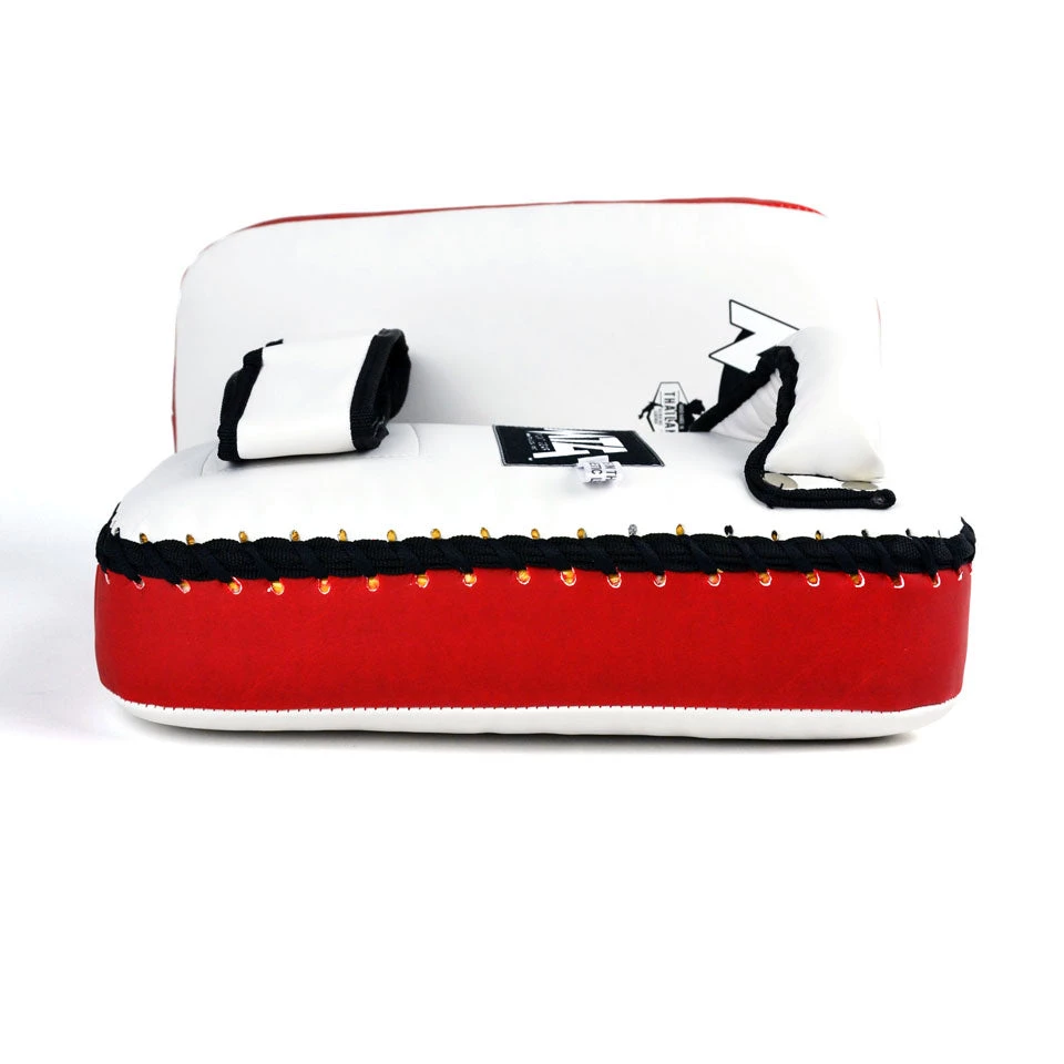 KPS2 MTG Pro White-Red Synthetic Thai Kick Pads 6 KPS2 MTG Pro White-Red Synthetic Thai Kick Pads