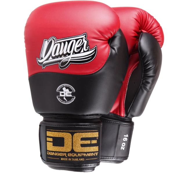 FIGHT GLOVES Danger Equipment Evolution Boxing Gloves - Black/Red 3 FIGHT GLOVES Danger Equipment Evolution Boxing Gloves - Black/Red