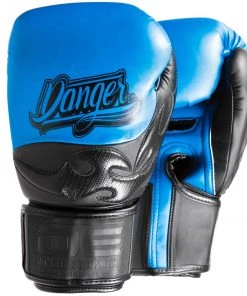 FIGHT GLOVES Muay Thai Boxing Gloves - Sak Muay By Danger Equipment - Blue/Black