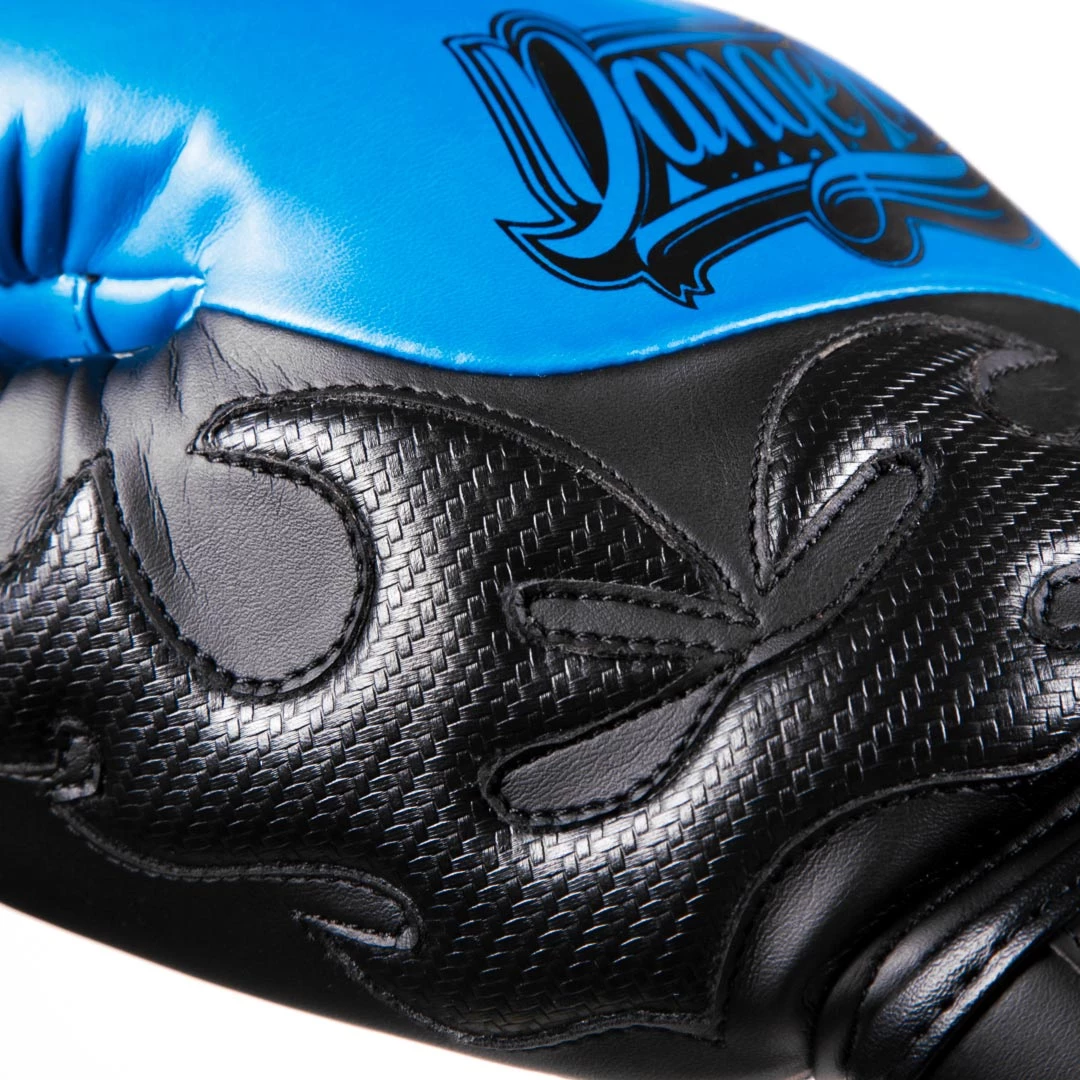 FIGHT GLOVES Muay Thai Boxing Gloves - Sak Muay By Danger Equipment - Blue/Black 4 FIGHT GLOVES Muay Thai Boxing Gloves - Sak Muay By Danger Equipment - Blue/Black