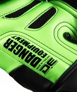 Muay Thai Boxing Gloves - Sak Muay By Danger Equipment - Yellow/Black 8 Muay Thai Boxing Gloves - Sak Muay By Danger Equipment - Yellow/Black