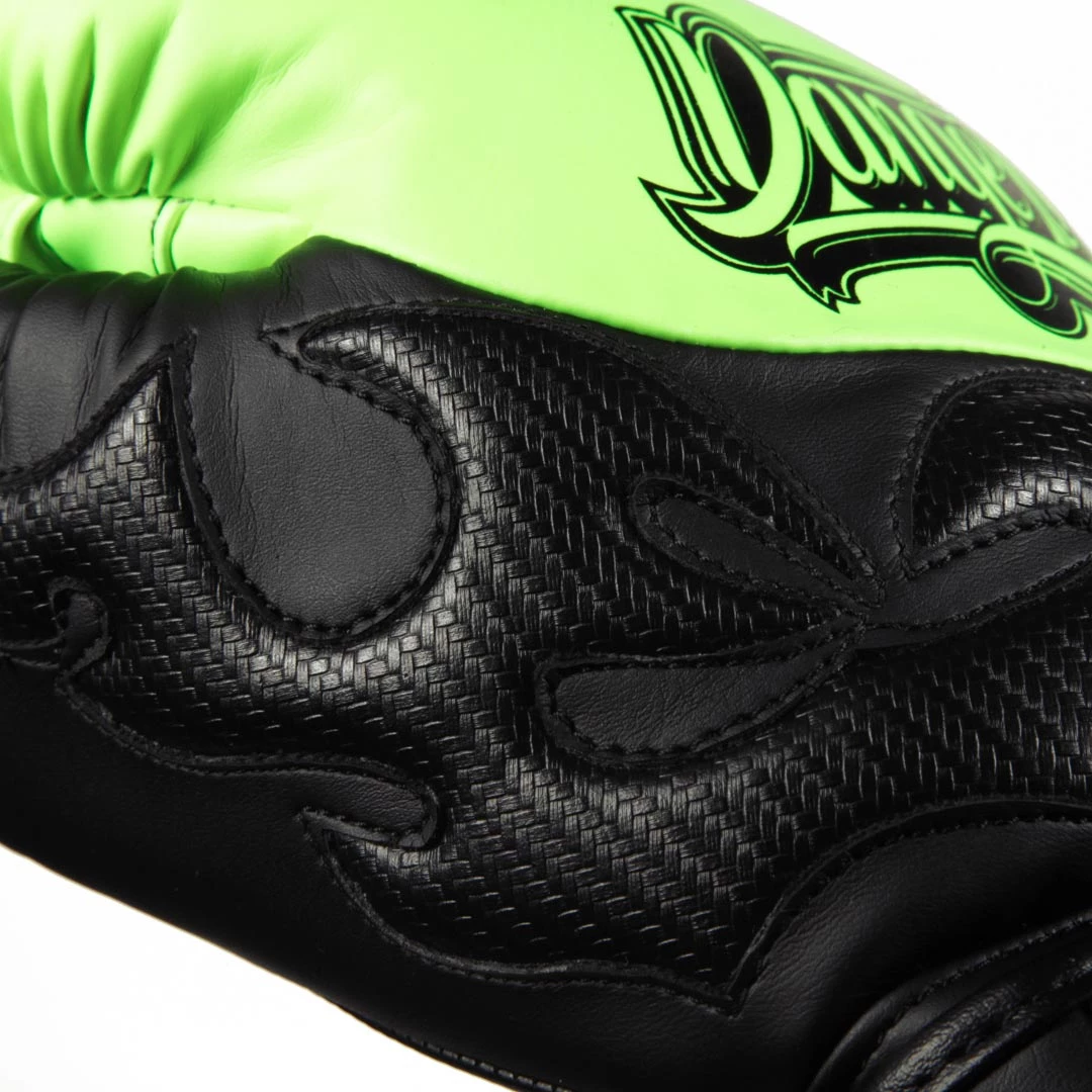 Muay Thai Boxing Gloves - Sak Muay By Danger Equipment - Yellow/Black 6 Muay Thai Boxing Gloves - Sak Muay By Danger Equipment - Yellow/Black