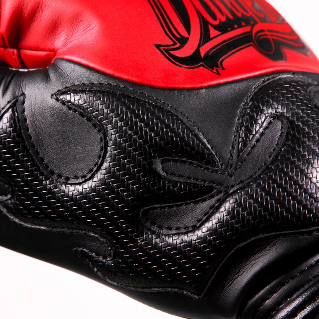 Muay Thai Boxing Gloves - Sak Muay By Danger Equipment - - Red/Black 5 Muay Thai Boxing Gloves - Sak Muay By Danger Equipment - - Red/Black