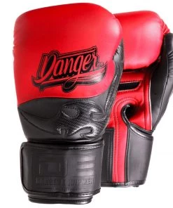 Muay Thai Boxing Gloves - Sak Muay By Danger Equipment - - Red/Black