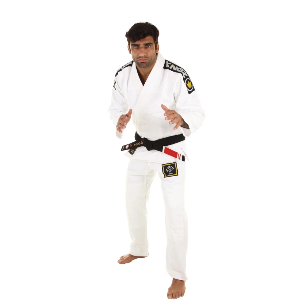 Kingz Basic 2.0 BJJ Gi With FREE White Belt - White KIMONOS 8 Kingz Basic 2.0 BJJ Gi With FREE White Belt - White KIMONOS