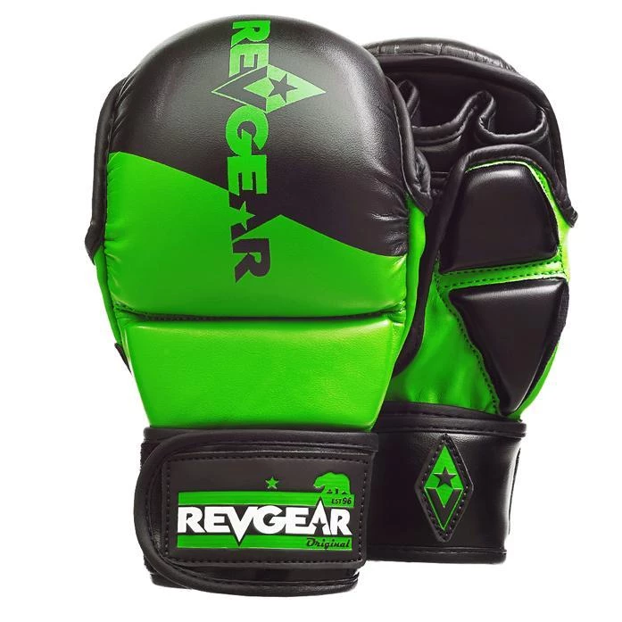 FIGHT GLOVES Revgear PINNACLE MMA SPARRING GLOVES - BLACK/GREEN 3 FIGHT GLOVES Revgear PINNACLE MMA SPARRING GLOVES - BLACK/GREEN