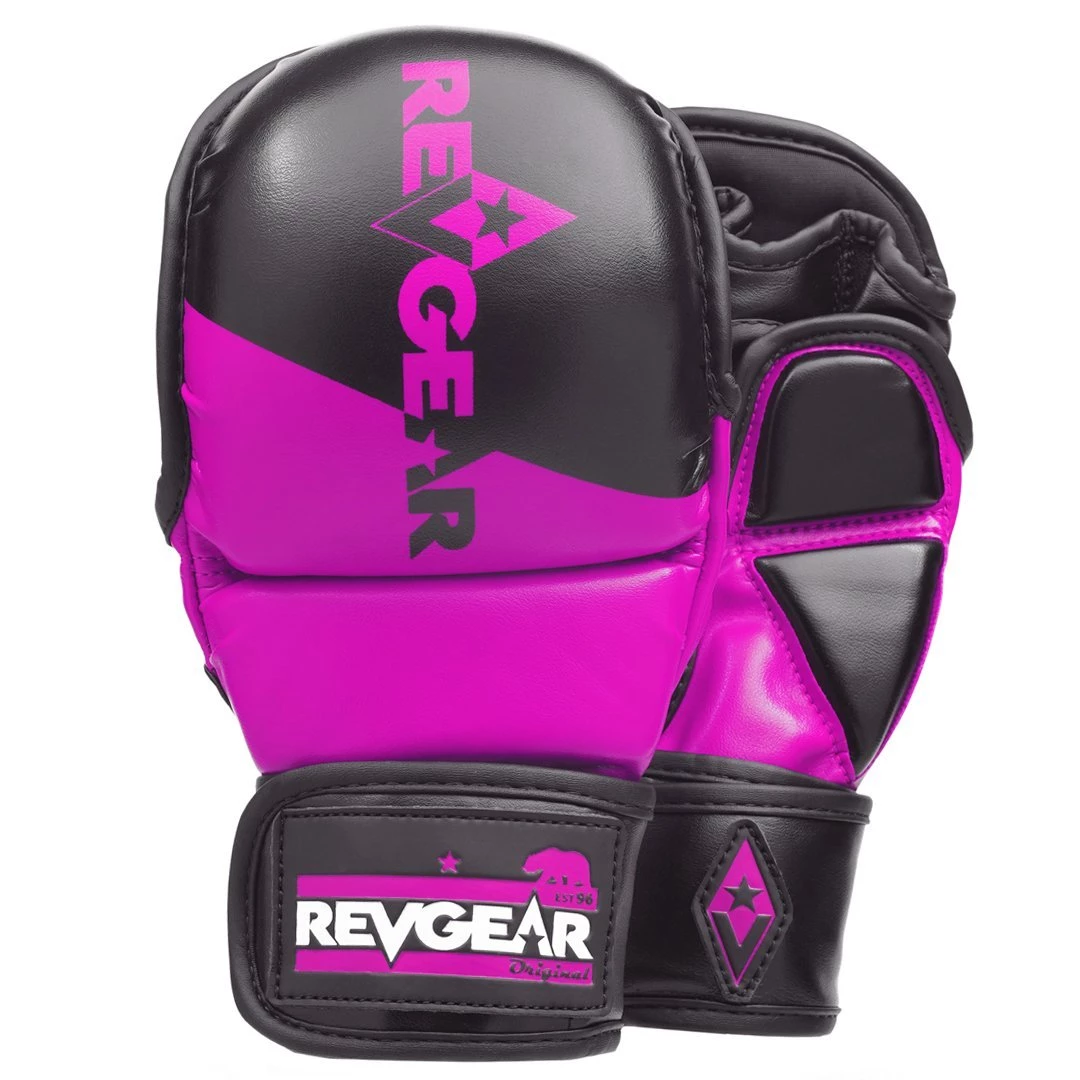 Revgear PINNACLE MMA SPARRING GLOVES - BLACK/PINK FIGHT GLOVES 3 Revgear PINNACLE MMA SPARRING GLOVES - BLACK/PINK FIGHT GLOVES