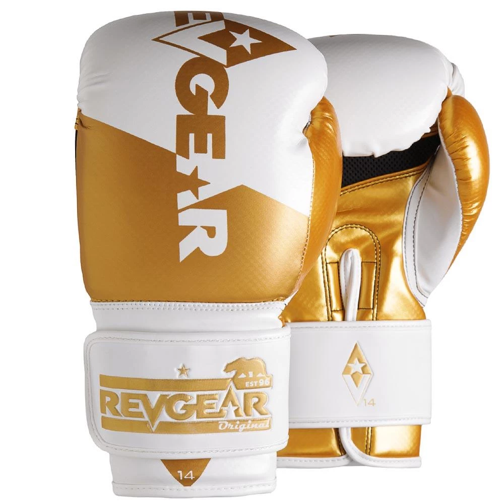 FIGHT GLOVES Revgear Pinnacle Boxing Gloves- White Gold 3 FIGHT GLOVES Revgear Pinnacle Boxing Gloves- White Gold
