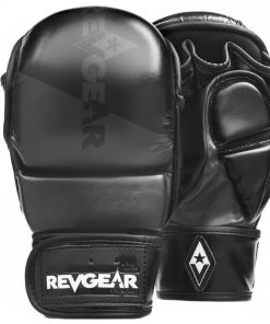 Revgear PINNACLE MMA SPARRING GLOVES - BLACK/BLACK FIGHT GLOVES