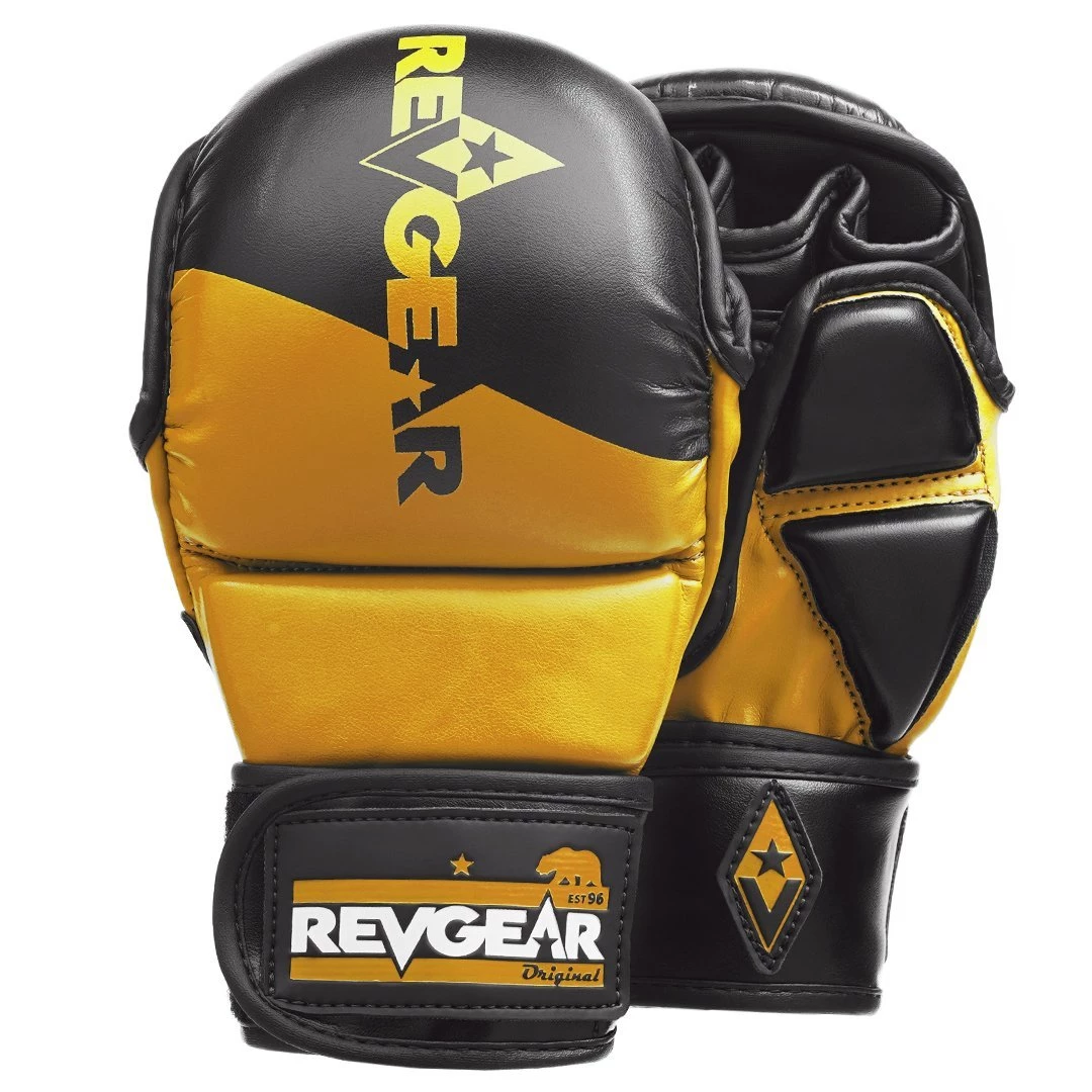 Revgear PINNACLE MMA SPARRING GLOVES - BLACK/GOLD 3 Revgear PINNACLE MMA SPARRING GLOVES - BLACK/GOLD