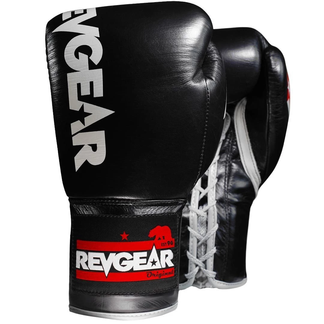 Revgear Professional Competition Boxing Gloves - Black/Grey FIGHT GLOVES 3 Revgear Professional Competition Boxing Gloves - Black/Grey FIGHT GLOVES