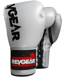 FIGHT GLOVES Revgear Professional Competition Boxing Gloves - Grey/Black