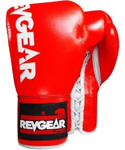 FIGHT GLOVES Revgear Professional Competition Boxing Gloves - Red/White