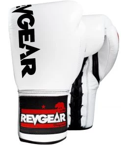 Revgear Professional Competition Boxing Gloves - White/Black FIGHT GLOVES