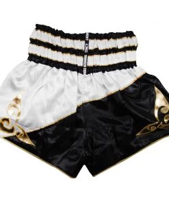 Danger Equipment D.E Fit Special Muay Thai Shorts - White/Black/Gold 5 Danger Equipment D.E Fit Special Muay Thai Shorts - White/Black/Gold