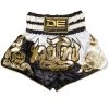 Danger Equipment D.E Fit Special Muay Thai Shorts - White/Black/Gold 1 Danger Equipment D.E Fit Special Muay Thai Shorts - White/Black/Gold