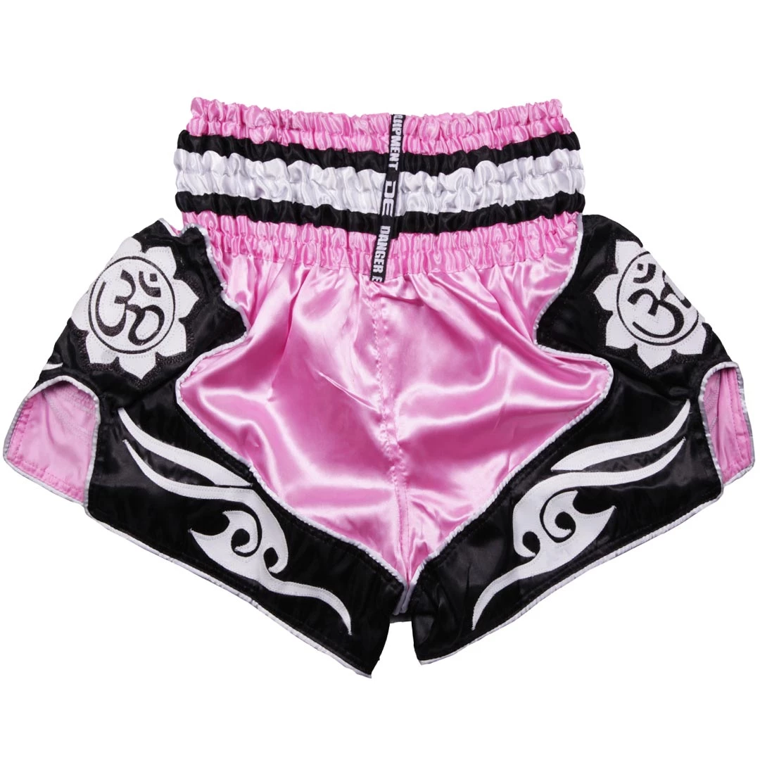 Danger Equipment D.E Fit Special Muay Thai Shorts - Pink/Black/White 4 Danger Equipment D.E Fit Special Muay Thai Shorts - Pink/Black/White