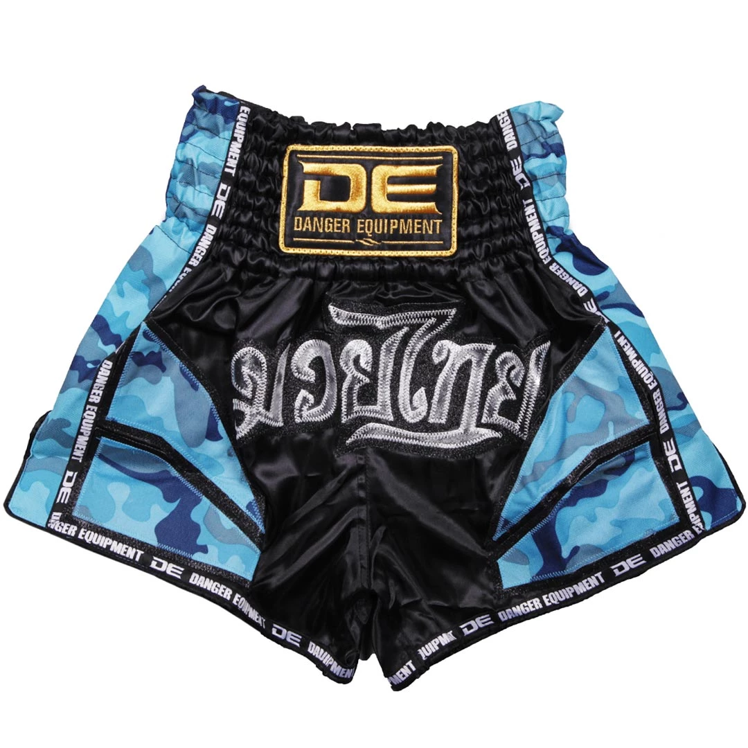 Danger Equipment D.E Fit Special Muay Thai Shorts - Blue Camo 3 Danger Equipment D.E Fit Special Muay Thai Shorts - Blue Camo