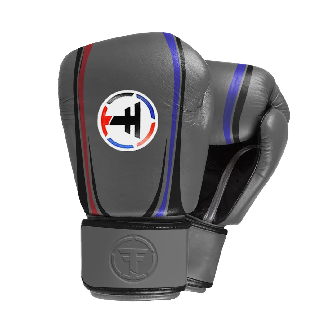 FIGHT GLOVES Thai Fighter Boxing Gloves - Grey 3 FIGHT GLOVES Thai Fighter Boxing Gloves - Grey