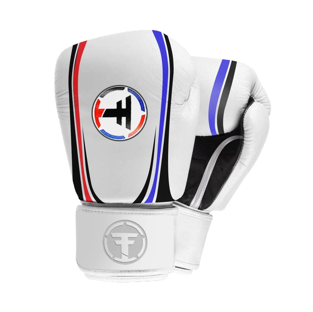 Thai Fighter Boxing Gloves - White FIGHT GLOVES 3 Thai Fighter Boxing Gloves - White FIGHT GLOVES