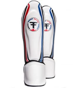Thai Fighter Shin Guards - White PROTECTION
