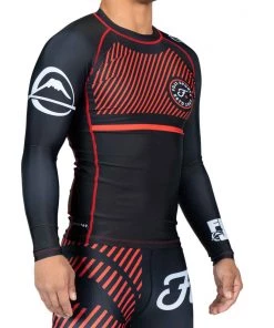 Rashguards Fuji Sports Script Long Sleeve Rashguard - Red