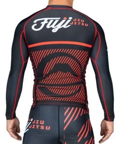 Rashguards Fuji Sports Script Long Sleeve Rashguard - Red 8 Rashguards Fuji Sports Script Long Sleeve Rashguard - Red
