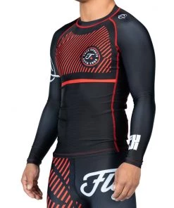Rashguards Fuji Sports Script Long Sleeve Rashguard - Red 9 Rashguards Fuji Sports Script Long Sleeve Rashguard - Red