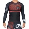 Rashguards Fuji Sports Script Long Sleeve Rashguard - Red 1 Rashguards Fuji Sports Script Long Sleeve Rashguard - Red