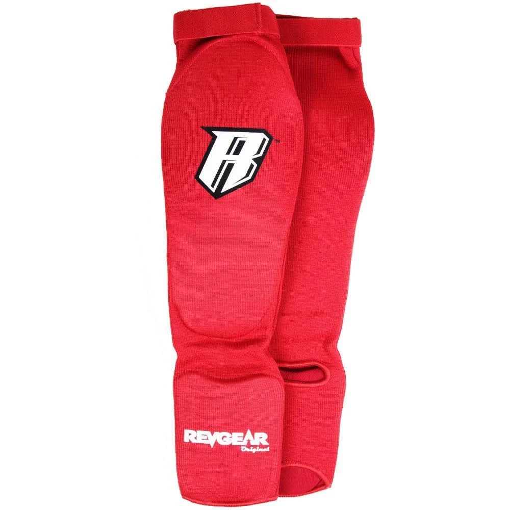 Revgear Amateur Muay Thai Shin Guards - Red 3 Revgear Amateur Muay Thai Shin Guards - Red