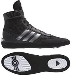 Adidas Combat Speed 5 Wrestling Boots - Black/Silver
