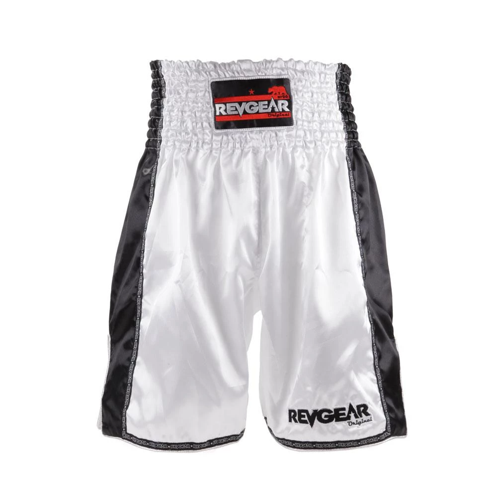 Revgear Original Boxing Trunks - White 3 Revgear Original Boxing Trunks - White