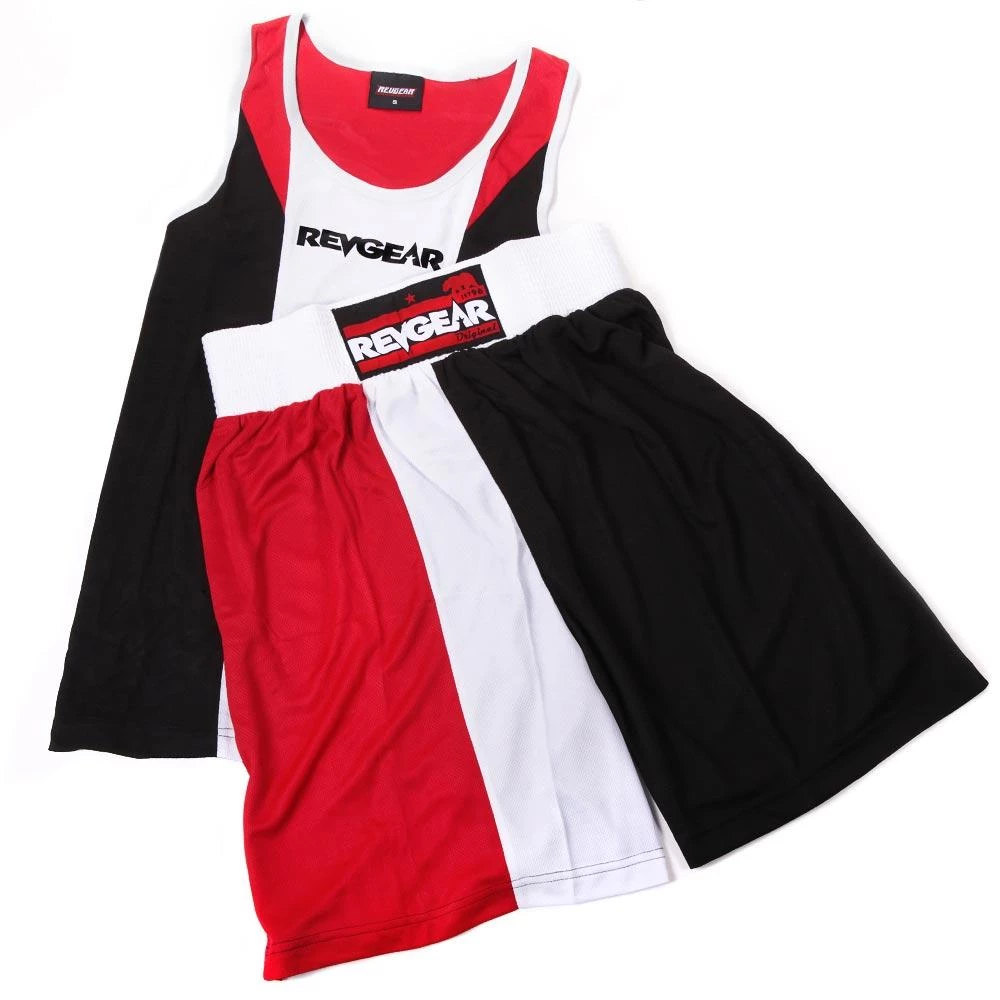 Revgear Tri Colour Boxing Kit - Red Jerseys & Vests 3 Revgear Tri Colour Boxing Kit - Red Jerseys & Vests