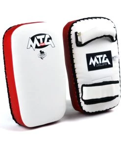 KPS2 MTG Pro White-Red Synthetic Thai Kick Pads 11 KPS2 MTG Pro White-Red Synthetic Thai Kick Pads