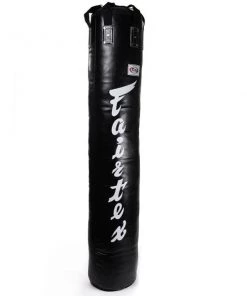 Fairtex 6ft Banana Kick Bag Black - Filled 45kg