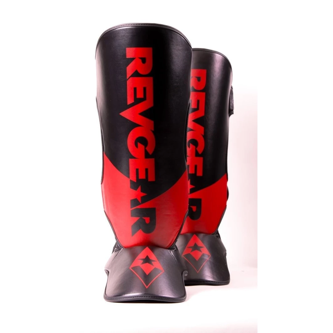 PROTECTION Revgear Pinnacle Shin Guards - Black/Red 3 PROTECTION Revgear Pinnacle Shin Guards - Black/Red