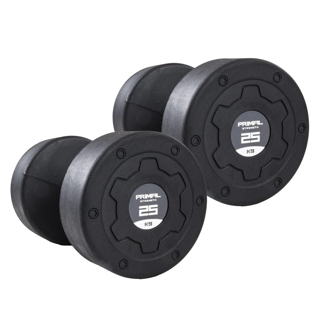 WEIGHTS & BARS Primal Strength Stealth Commercial Fitness Premium Rubber/Stainless Steel 2.5kg-25kg Dumbbell Set (10 Pairs) 7 WEIGHTS & BARS Primal Strength Stealth Commercial Fitness Premium Rubber/Stainless Steel 2.5kg-25kg Dumbbell Set (10 Pairs)