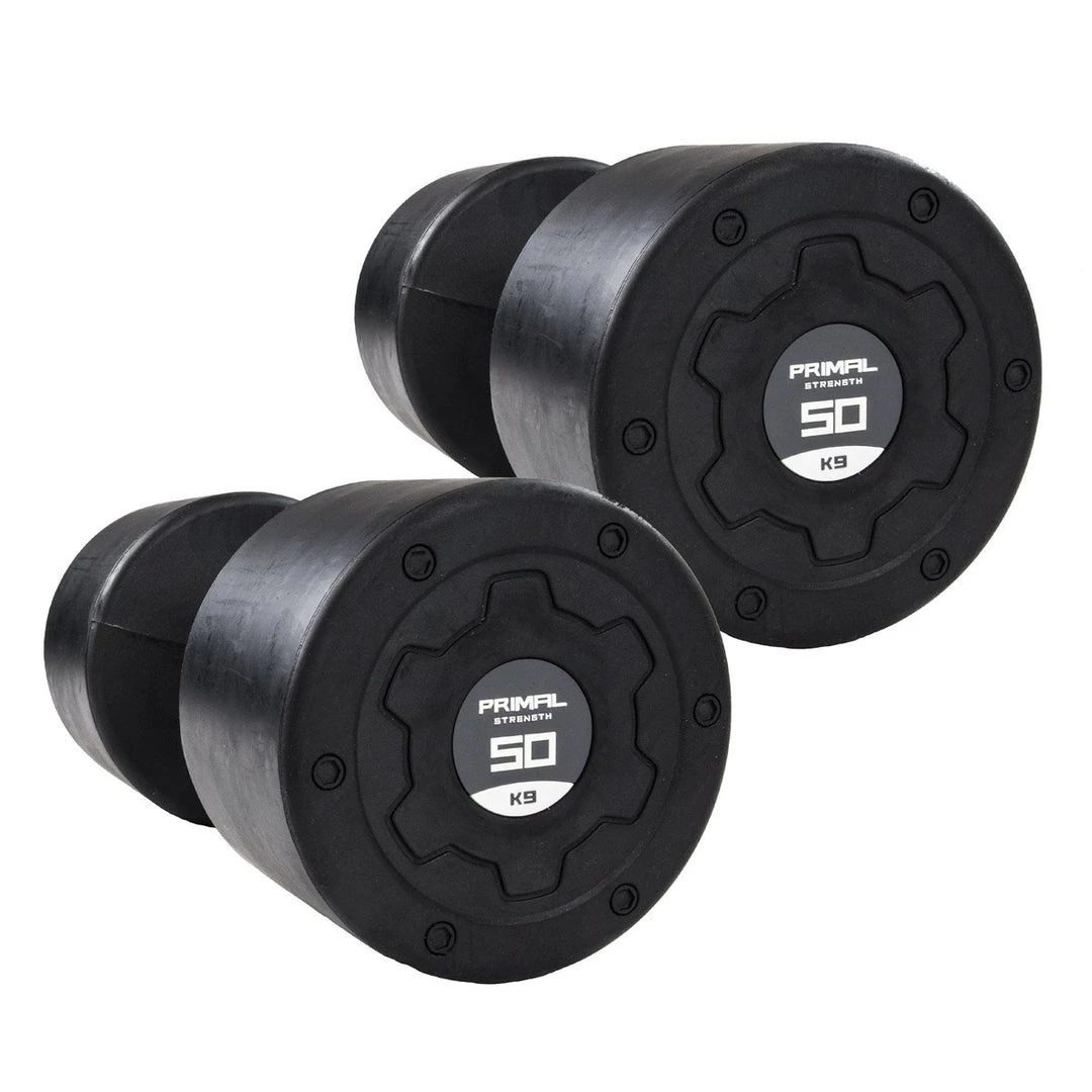 WEIGHTS & BARS Primal Strength Stealth Commercial Fitness Premium Rubber/Stainless Steel 2.5kg-25kg Dumbbell Set (10 Pairs) 9 WEIGHTS & BARS Primal Strength Stealth Commercial Fitness Premium Rubber/Stainless Steel 2.5kg-25kg Dumbbell Set (10 Pairs)