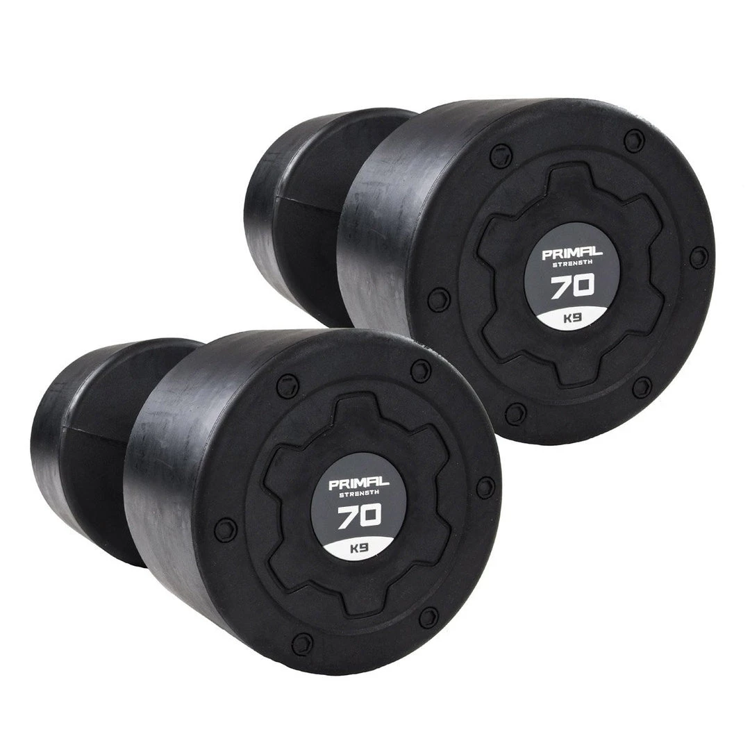 WEIGHTS & BARS Primal Strength Stealth Commercial Fitness Premium Rubber/Stainless Steel 2.5kg-25kg Dumbbell Set (10 Pairs) 10 WEIGHTS & BARS Primal Strength Stealth Commercial Fitness Premium Rubber/Stainless Steel 2.5kg-25kg Dumbbell Set (10 Pairs)