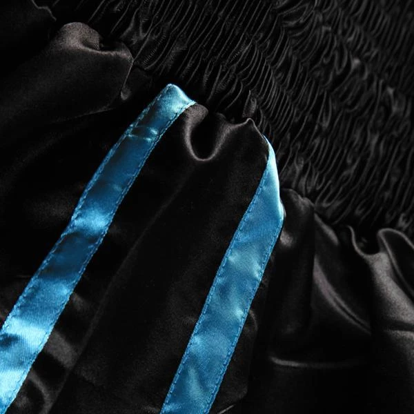 Revgear Kids Muay Thai Shorts - Black Blue 5 Revgear Kids Muay Thai Shorts - Black Blue